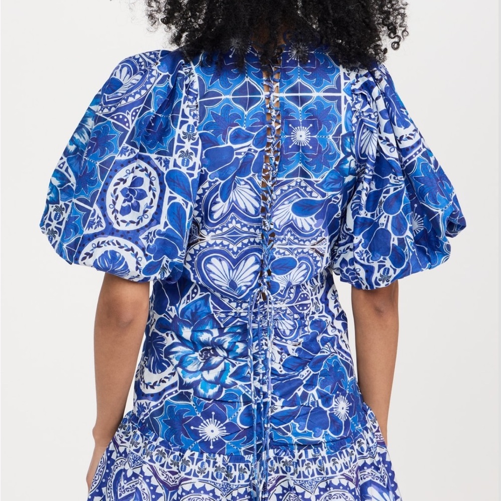 FARM Rio Blue Floral Mini Dress - Picture 2 of 8